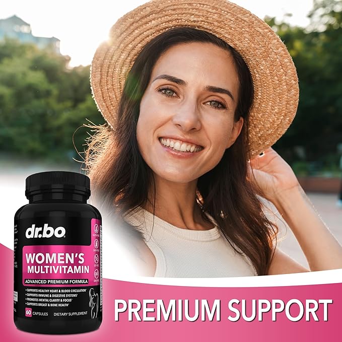 Womens Multivitamin - Natural Daily Multi Vitamins for Women - Womans Energy Vitamin Supplements Magnesium Plus Zinc - Woman Multipurpose Minerals Health Supplement Capsules - Iron & Soy Free Pills