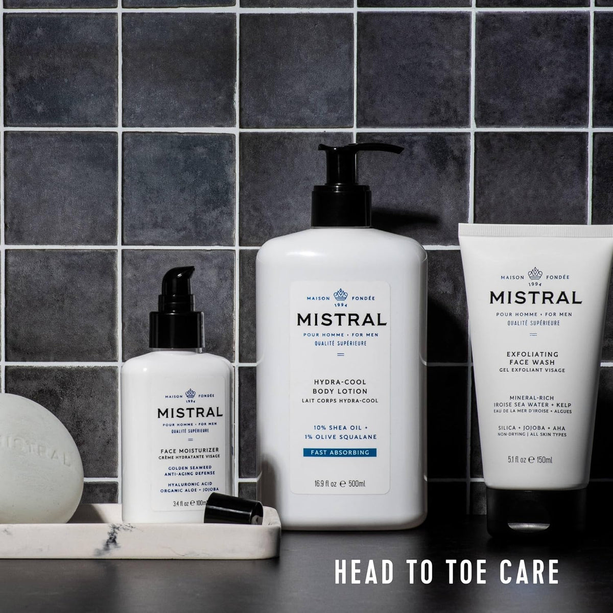 Mistral Men's Hydra-Cool Body Lotion, Cool Marine, 16.9 Fl Oz