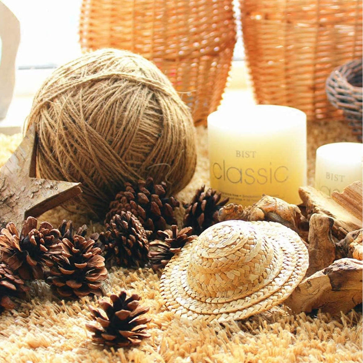 JOHOUSE 18 PCS Natural Pine Cones, Christmas Rustic Pinecones Fall Garland Halloween Thanksgiving Decorations, Christmas Tree Fall Ornaments, Winter Vase Filler