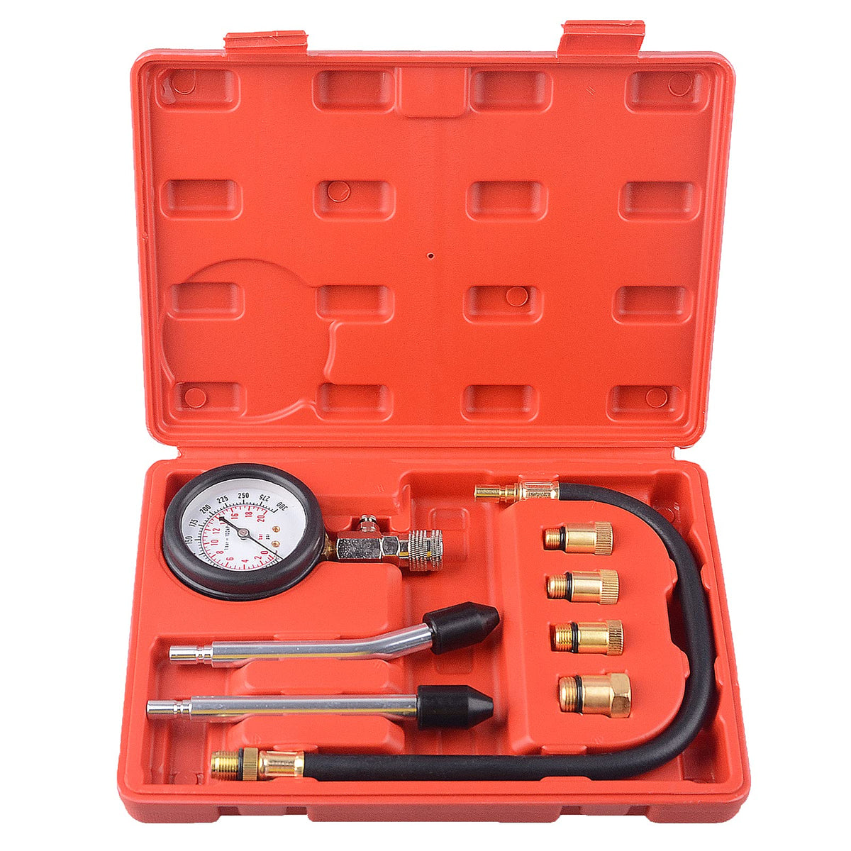 Professional Petrol Engine Compression Tester Kit Set for Automotives and Motorcycles