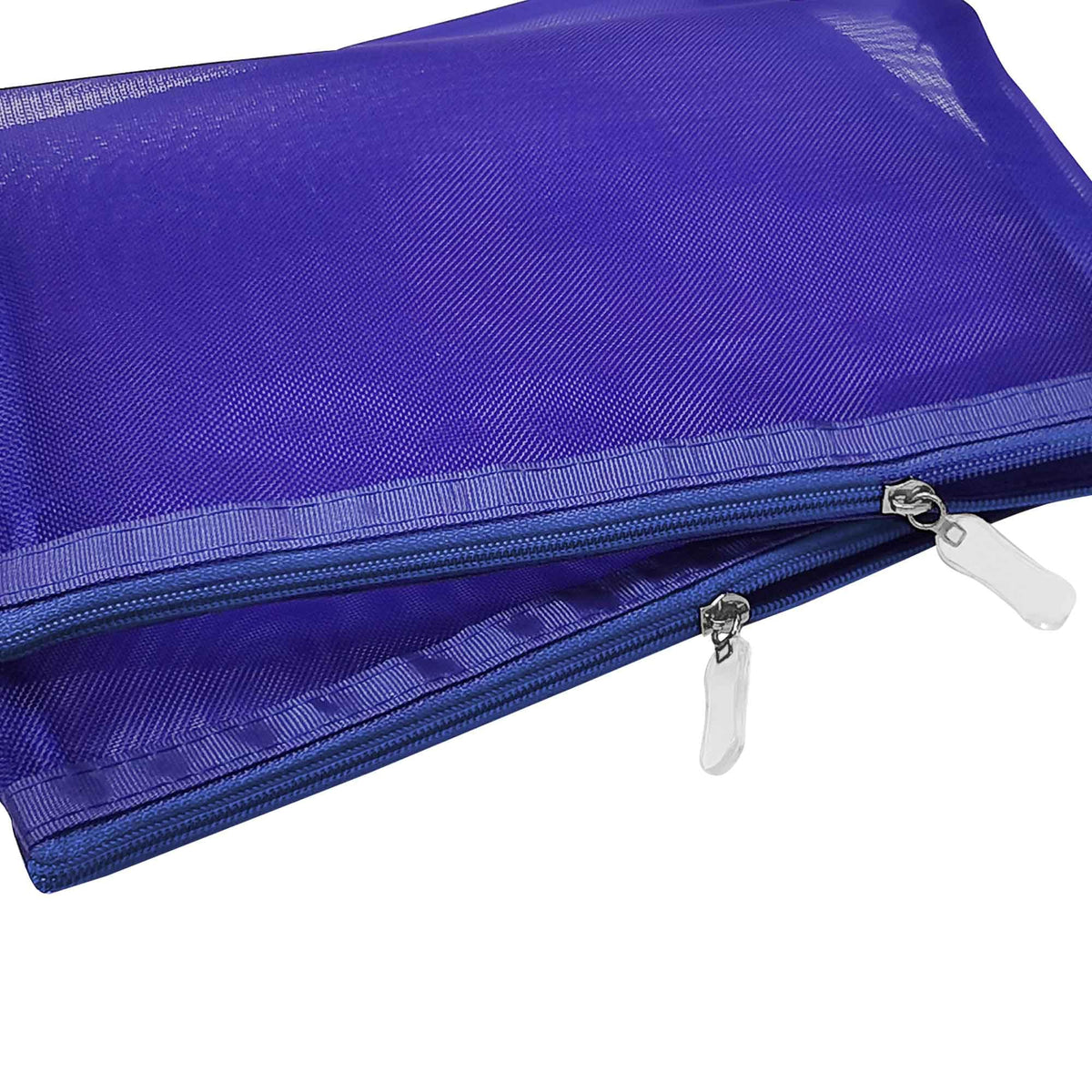 Topfinder Clear Cosmetic Bags Zip Makeup Mesh Bags Pencil Case Pouch Travel Toiletry Kit Set Storage Case ((6A+5A)*3 Dark Blue)