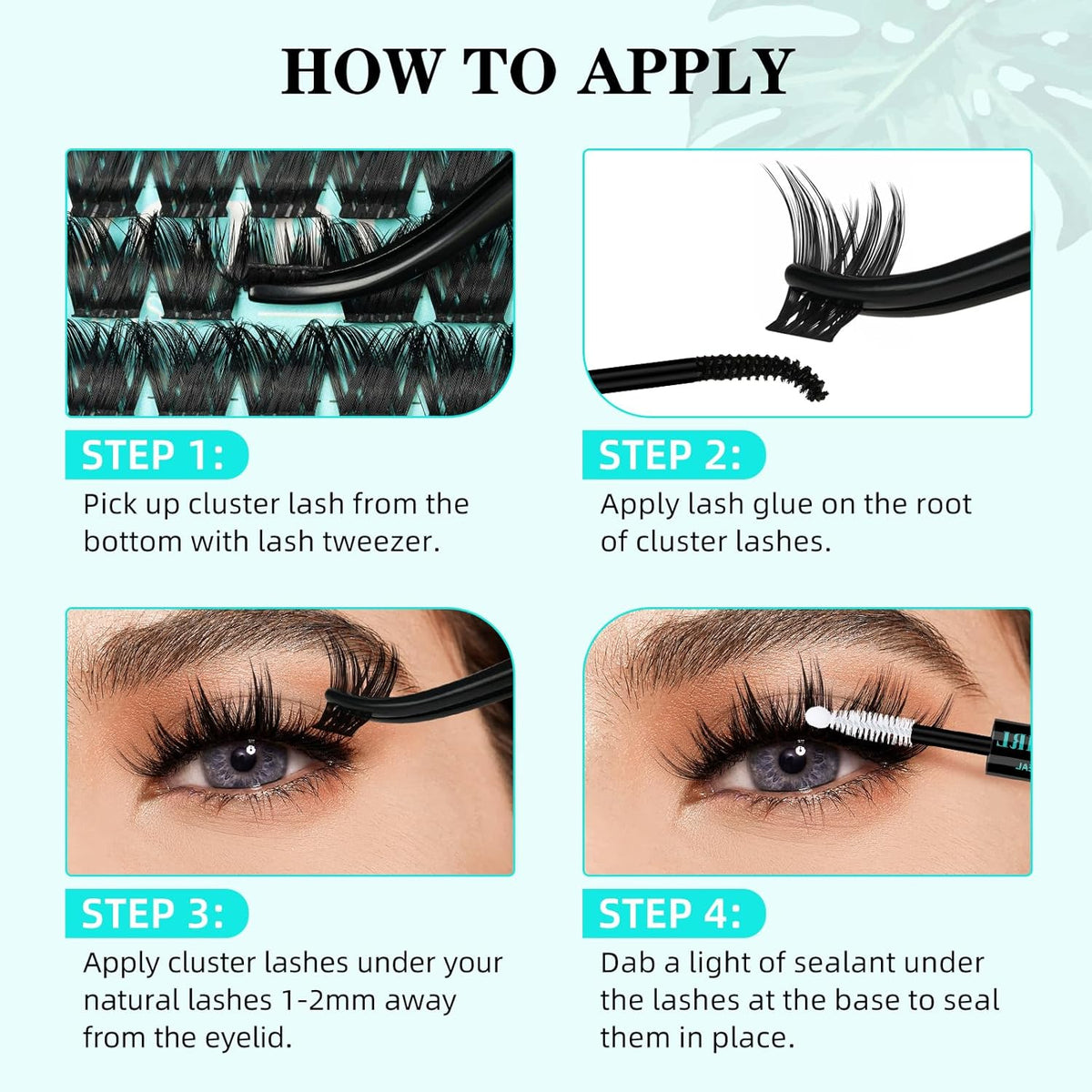 Lash Clusters Wet Look 168Pcs Eyelash Cluster Ultra-Thin Lash Band Eyelashes Extensions Spiky Anime Wide Span Lashes(Tulip,D-16mm)