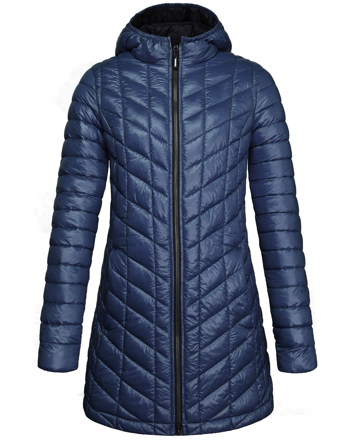 Outdoor Ventures Women's Maryan Hooded Ultra Lightweight Warm Thermolite Long Puffer Coat