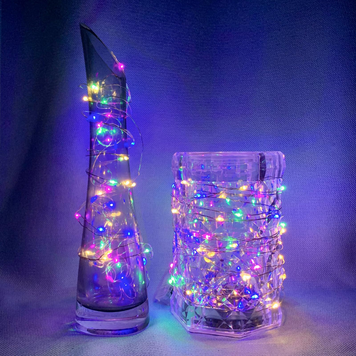 chzk 8 Pack LED Fairy Lights Battery Operated, 7Ft 20LED Mini Twinkle String Waterproof Firefly Starry Moon Lights for Mason Jars Wedding Christmas Party Bedroom Decor