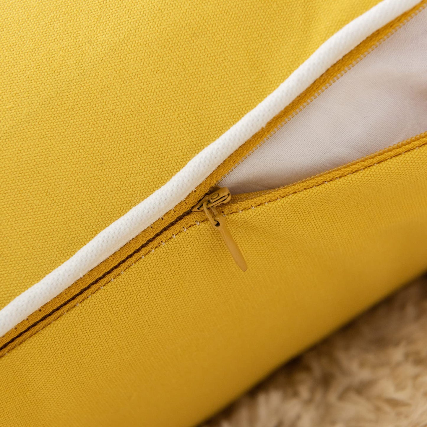 YIcabinet Set of 2 Soft Soild Decorative Square Throw Pillow Covers Outdoor Patio Pillow Yellow Hello Sunshine Pillow for Sofa Bedroom Car 18x18 Inch