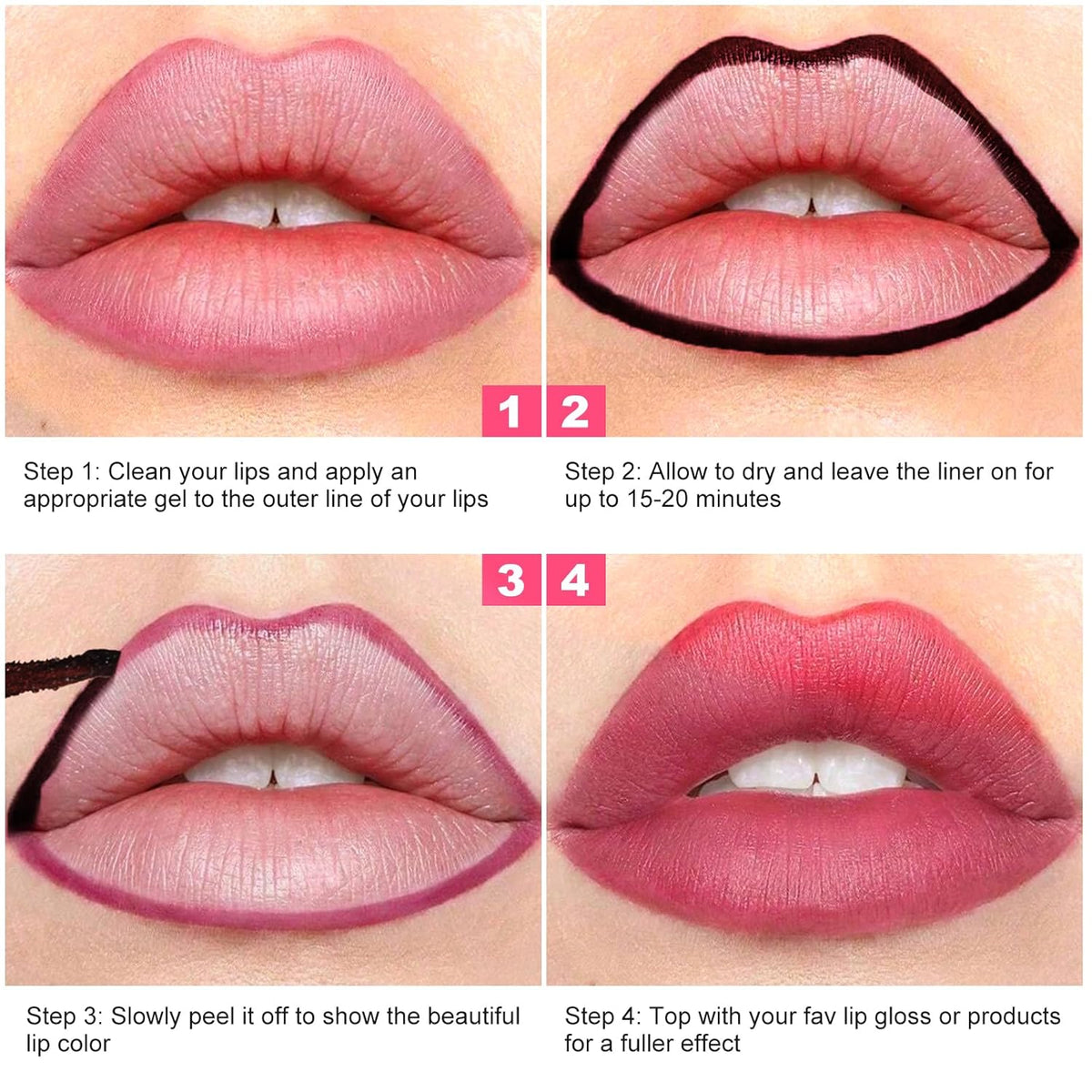 Lip Liner - Lip Stain Peel Off Moisturizing Long-Lasting & Waterproof Transfer Proof & Plumping, Non-Stick Cup Lip Liner Stain Tint For All Skin Types (Cocoa, 1 PCS)