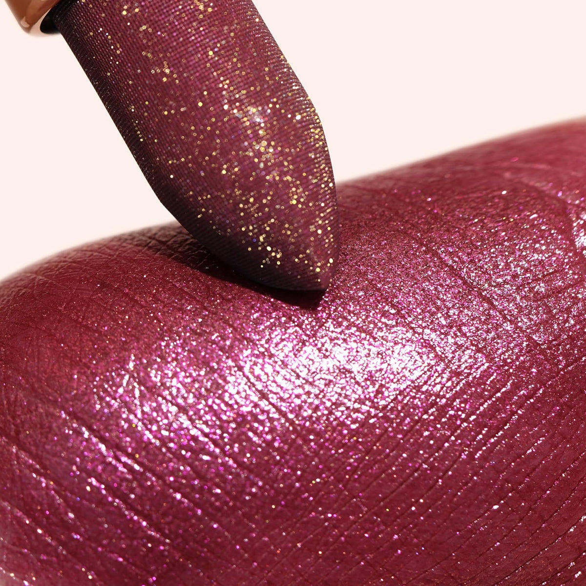 Oulac Shimmer Purple Lipstick for Women, Infinity High Shine Finish, Hydrating Lip Color Infused with Damask Rose Oil for All-Day Comfort, Gluten-Free Vegan Beauty, D05 Wildfire