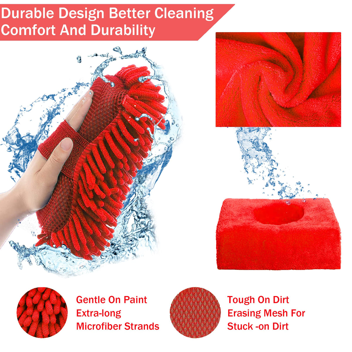 LIANXIN Car Wash Kit - Car Cleaning Kit,Car Wash Kit with Foam Gun, Microfiber Sponge and Towels,Tire Brush, Collapsible Bucket,Car Wash Foam Gun