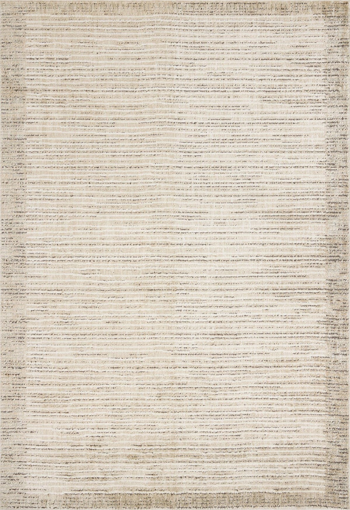 Loloi Jeremiah Brent Bleecker Collection BLE-02 Sand/Charcoal 6'-7" x 9'-3" Area Rug