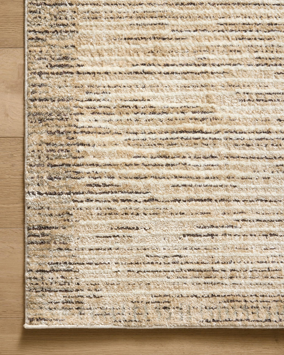 Loloi Jeremiah Brent Bleecker Collection BLE-02 Sand/Charcoal 6'-7" x 9'-3" Area Rug
