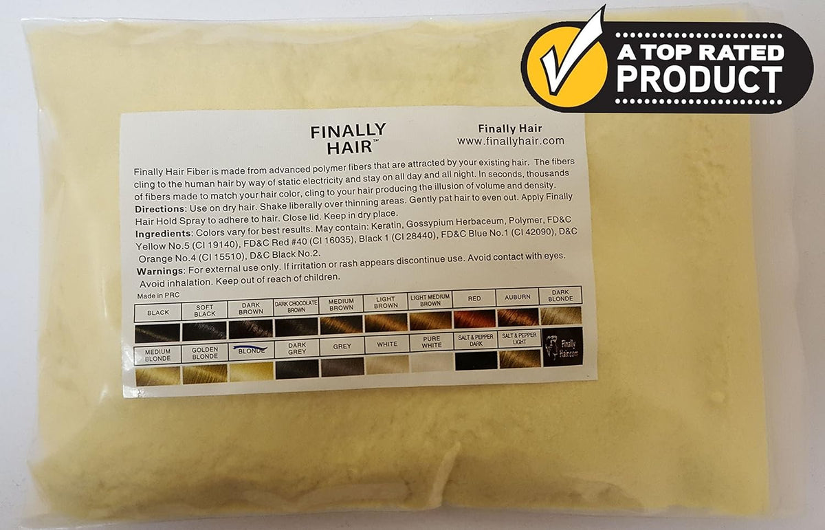 Finally Hair Building Fiber Refill 100 Grams Light Blonde Hair Loss Concealer by Finally Hair (Blonde (light))