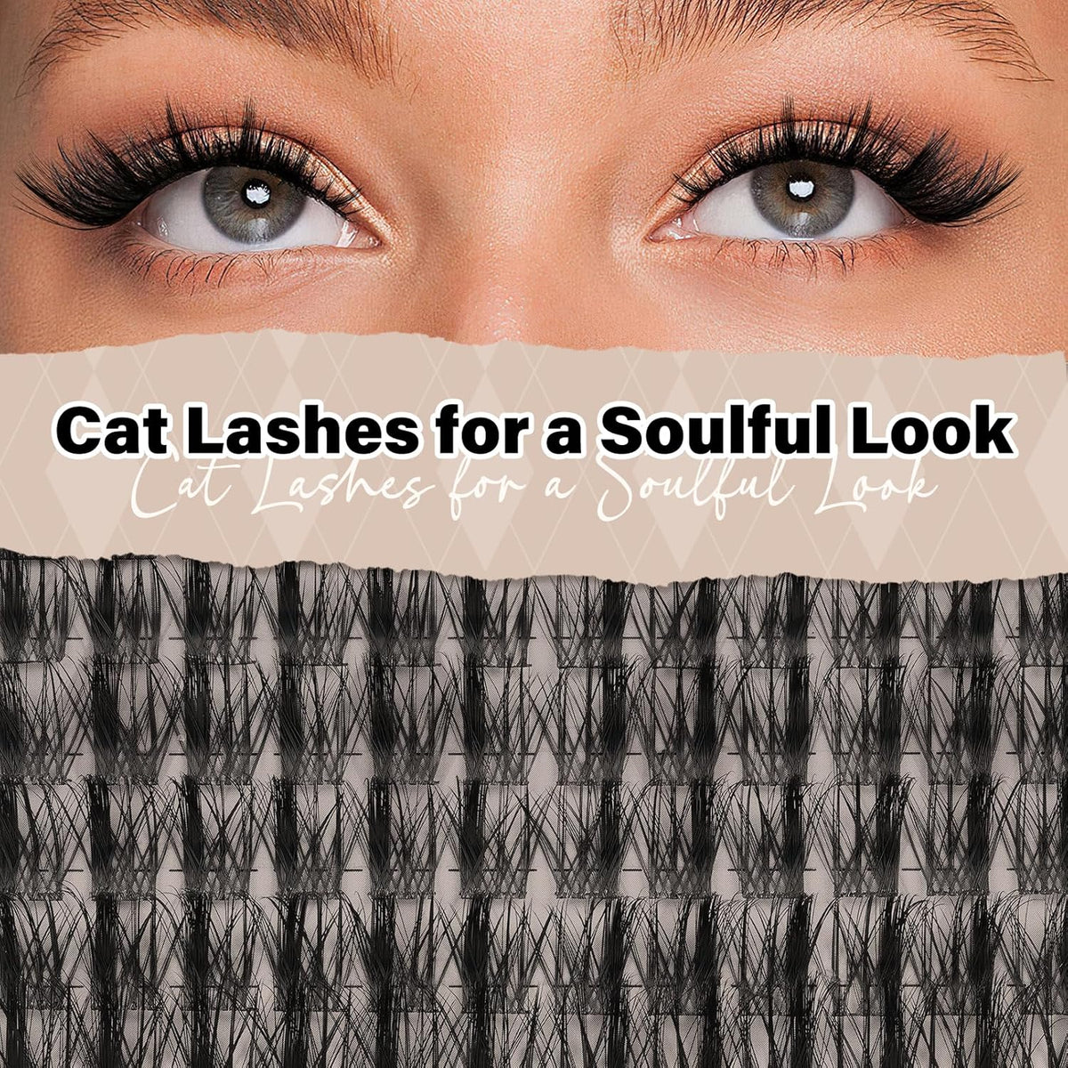 JMS&JMS 156Pcs Lash Clusters CC Curl 8-18mm Eyelash Clusters Wispy DIY Lash Extensions Super Thin Band Soft and Easy to Wear (Side Spike-8-18mix)