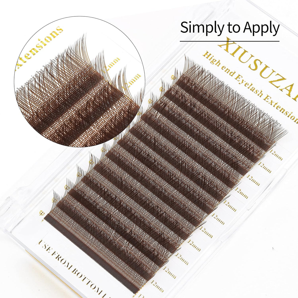 YY Lash Extensions Brown Eyelash Extensions Y Shape 0.07mm Thickness D Curl Mix 8-15mm Premade Fans Lashes Easy Fan Volume Lashes Individual Lashes(Brown-YY-0.07-D,8-15mm)