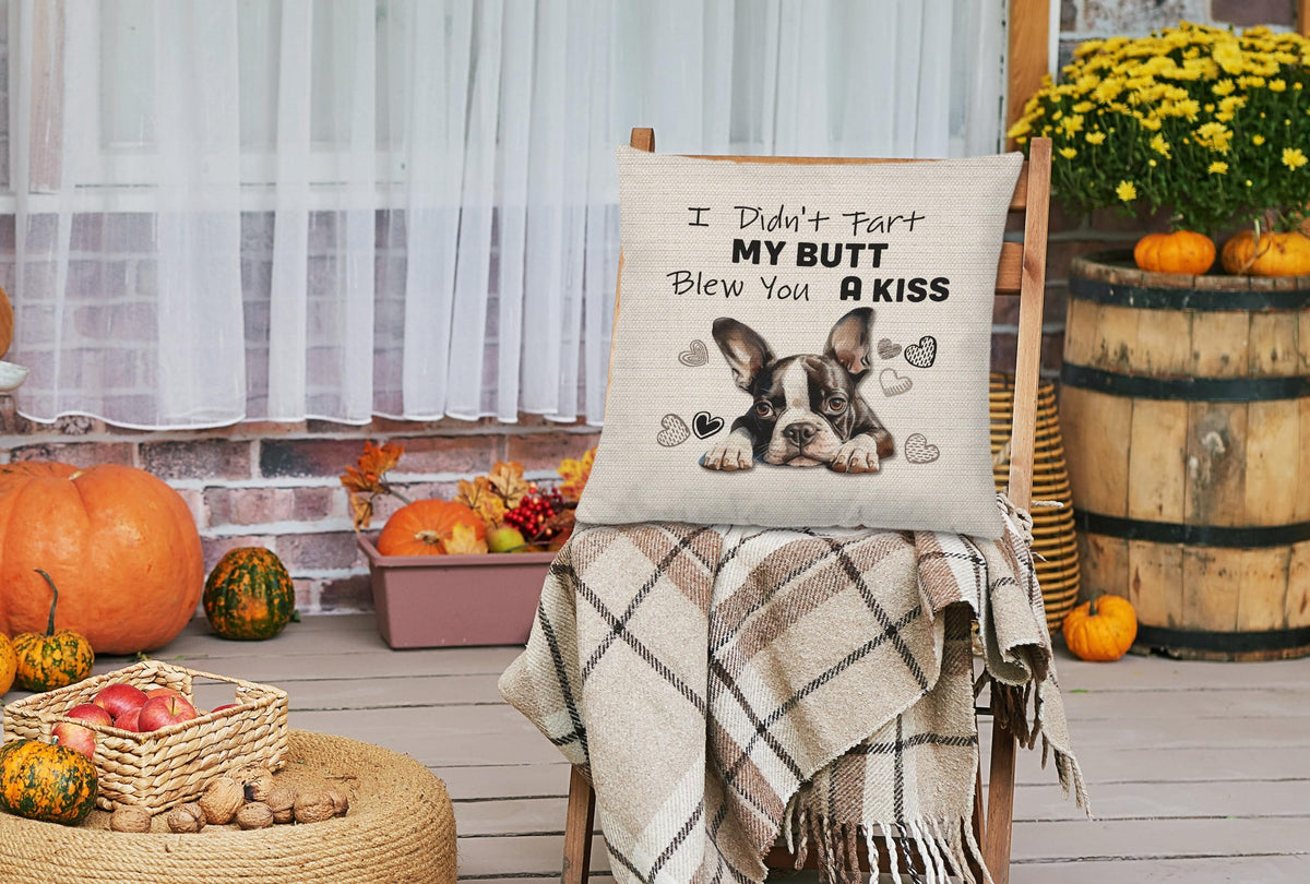 PUHEI Boston Terrier Pillow Covers 18x18, Gifts for Dog Lovers, Decor, Mom Gifts, Pillow Case