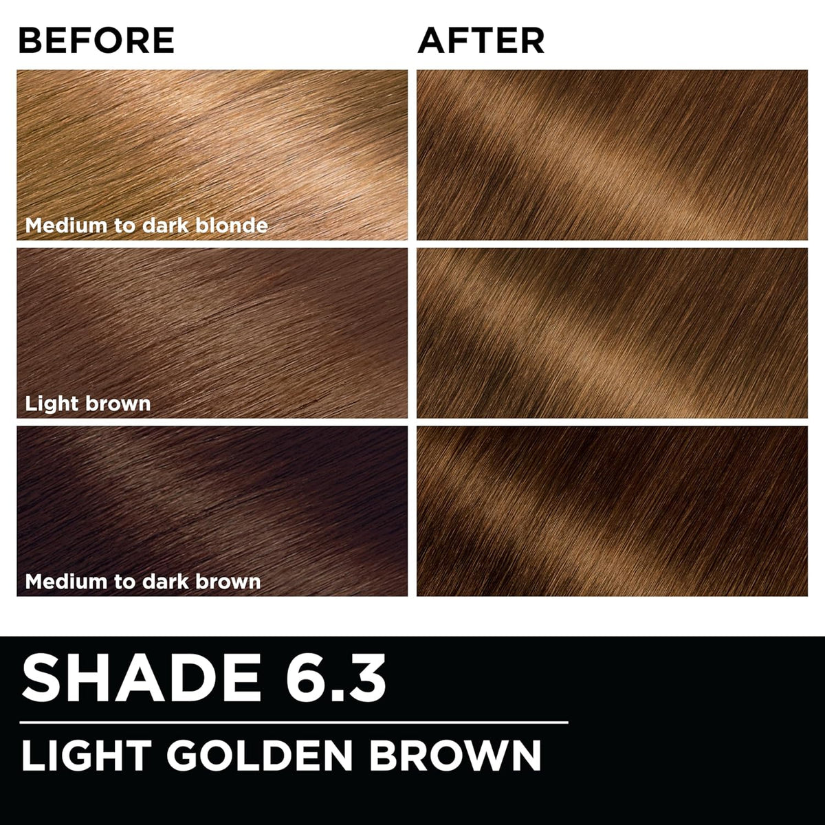 Garnier Hair Color Olia Ammonia-Free Brilliant Color Oil-Rich Permanent Hair Dye, 6.3 Light Golden Brown, 1 Count (Packaging May Vary)