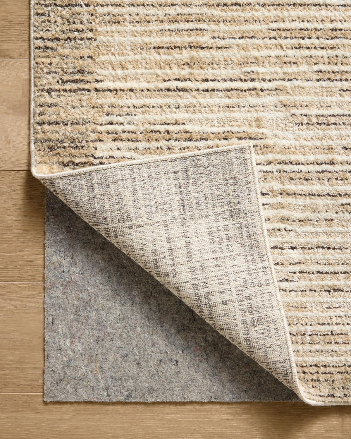 Loloi Jeremiah Brent Bleecker Collection BLE-02 Sand/Charcoal 6'-7" x 9'-3" Area Rug