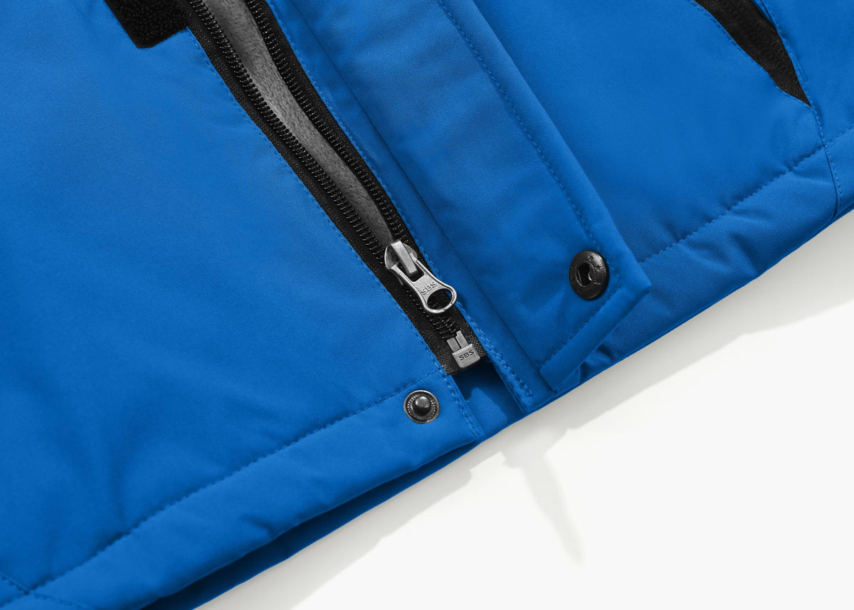 Spmor Boys Waterproof Ski Jacket Warm Coat Windproof Winter Snowboarding Jacket Solid Blue 6/7