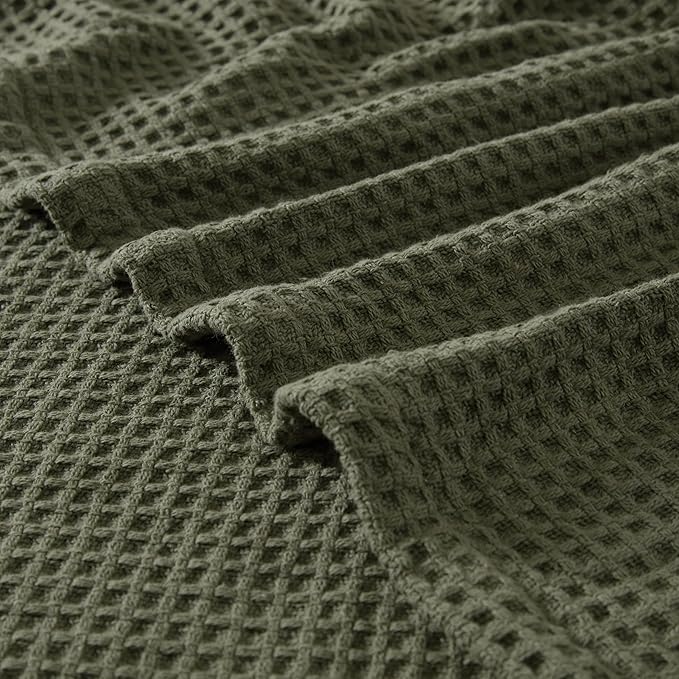 Eddie Bauer Blanket Soft Waffle Weave Bedding, Medium Weight Bedroom Decor, Softens Every Wash, King, Green