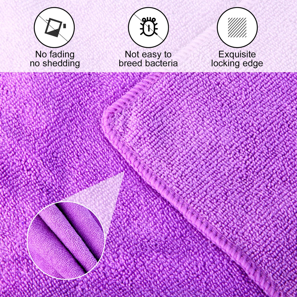 Wmiyafff Microfiber Gym Towels Set for Sports Fitness, Yoga, Workout, Exercise, Tennis, Super Soft and Quick-Drying Gym Towels for Women Men (3 Pack, Grey+Blue+Purple)