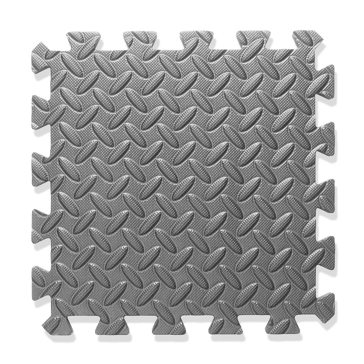 Philosophy Gym Pack of 36 Exercise Flooring Mats - 12 x 12 Inch Foam Rubber Interlocking Puzzle Floor Tiles - Gray