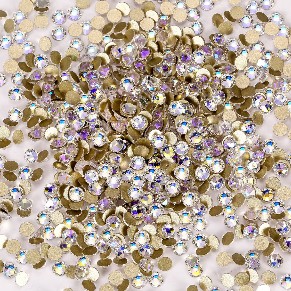 Novani Moon Night Rhinestones 288pcs Flat Back Round Rhinestone Style 2088 Sparkly Crystal Gemstones for Nail Art and Crafting SS30,6.4-6.6mm