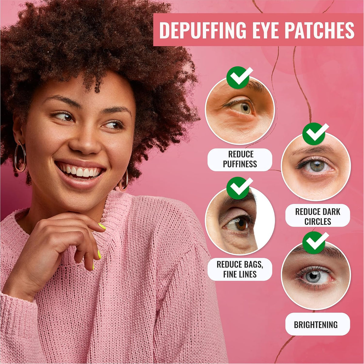 Look At Me Under Eye Patches (10 Pairs). Korean Skin Care Green Tea Hydrogel Eye Patch/Eye Pads. Dark Circle Remover and Collagen Eye Mask for Puffy Eyes. Gel Under Eye Brightener/Eye Depuffer