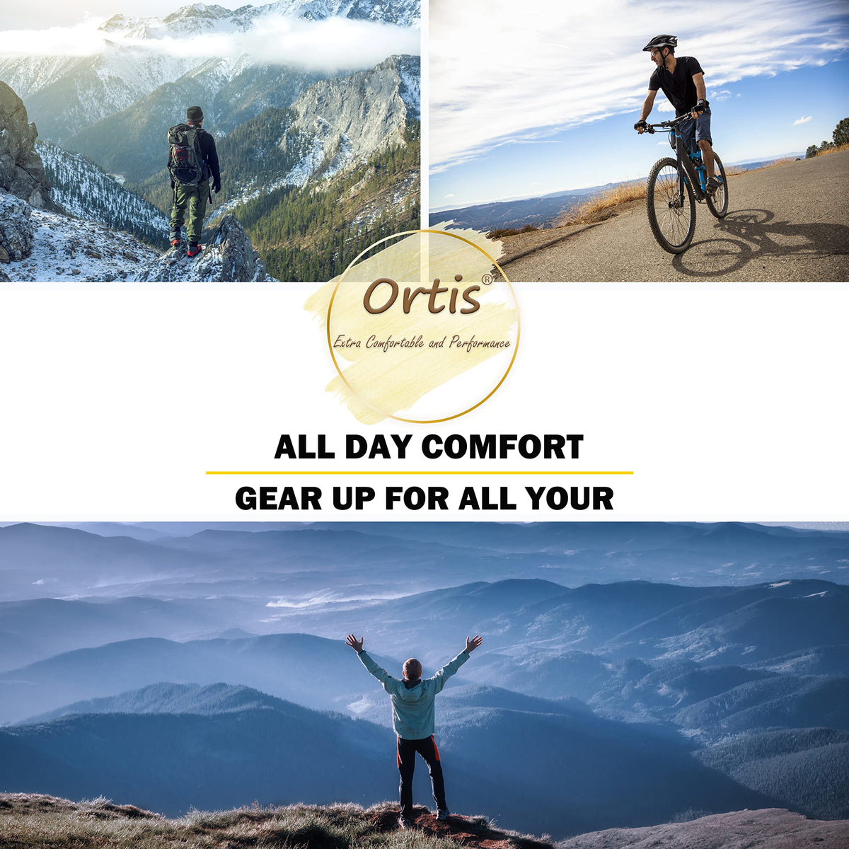 Ortis Men's Cotton Cushion Crew Socks Moisture Wicking Breathable Thick Warm Thermal for Athletic Heavy Duty Work Boot(WhiteGrey L)