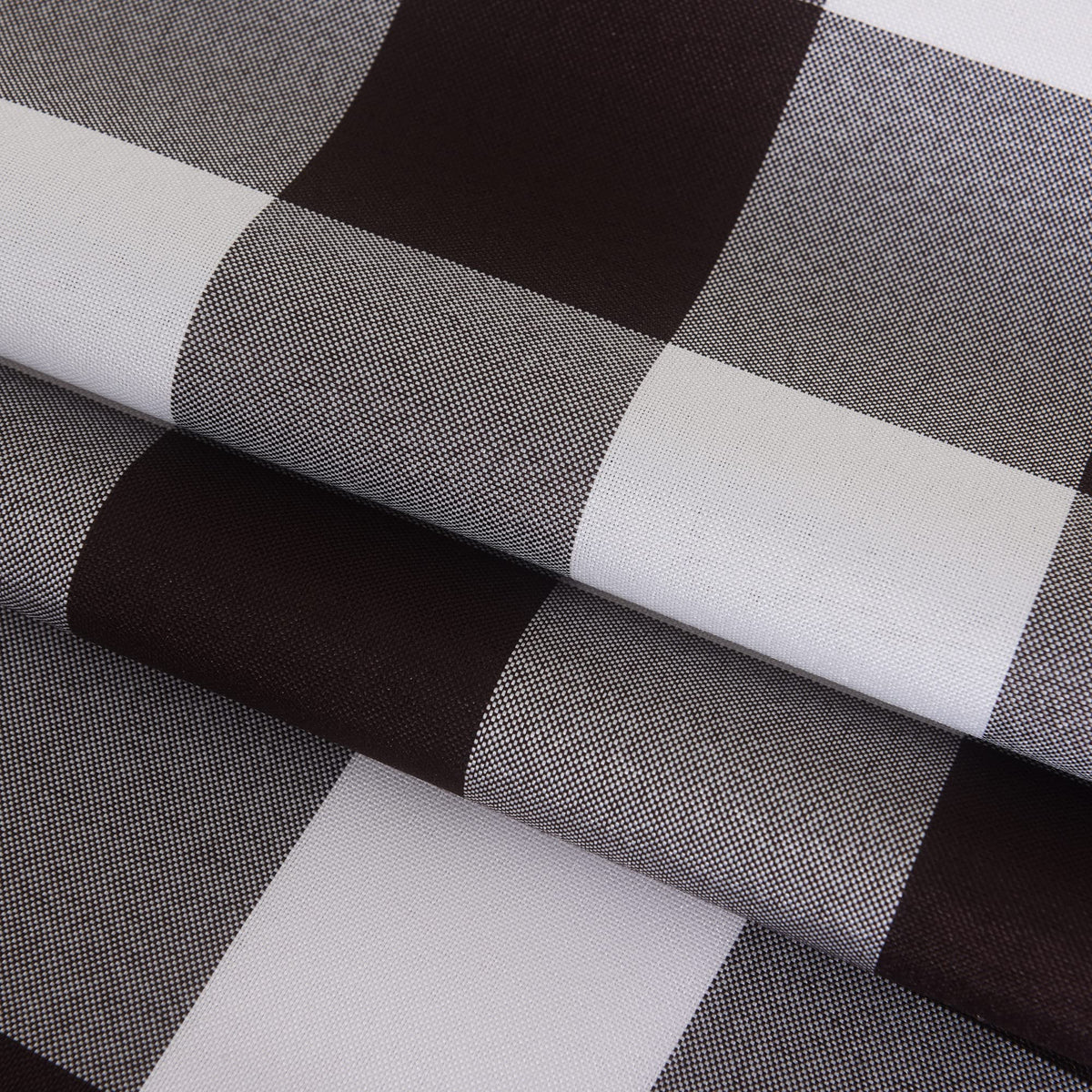 2 Pack Waterproof Polyester Fabic Rectangle Checkered Tablecloth，60x120 Outdoor Table Cloth，Oil Stain Prevention Table Cloth for Pinics and Parties（Chocolate and White）