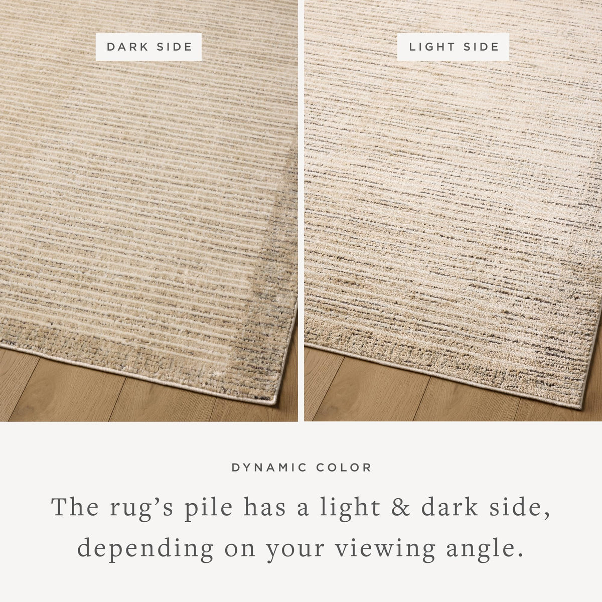 Loloi Jeremiah Brent Bleecker Collection BLE-02 Sand/Charcoal 6'-7" x 9'-3" Area Rug