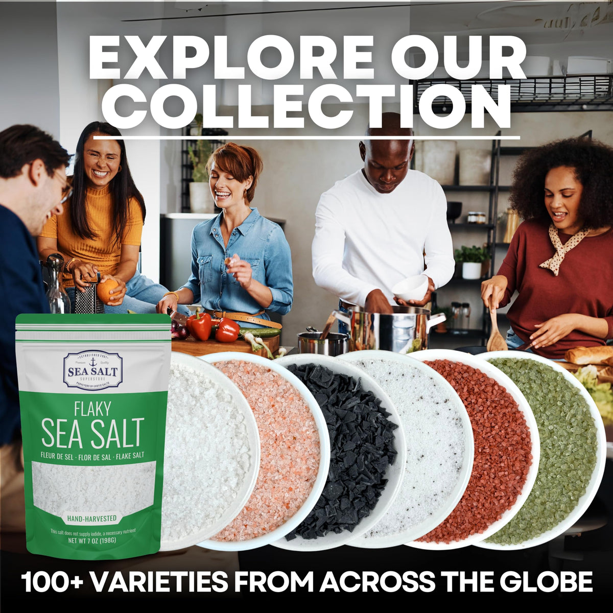 Fine Grain Sea Salt from Baja California, Replacement for Table Salt, Non-Iodized, All-Natural, No Additives (5 lb Bag)