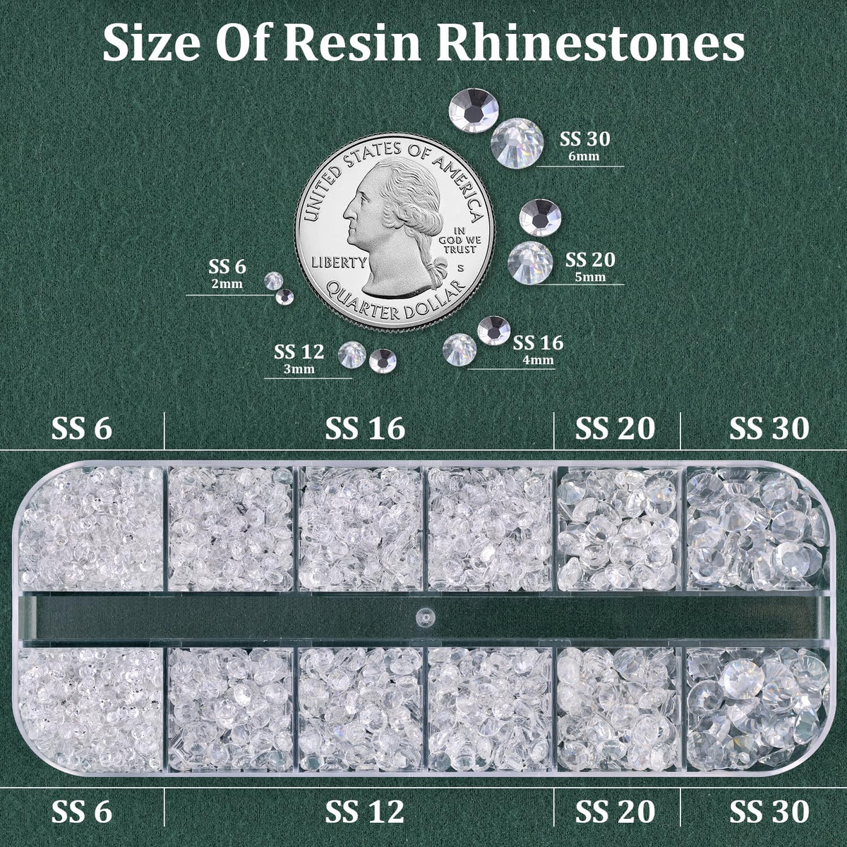 Resin Rhinestones for Crafting with B7000 Jewelry Glue, 1 Box Transparent Flatback Crystals with 3Pcs 10ml Glue for Bedazzling Crafts DIY Nail Art Makeup，Non Hotfix Gems for Clothing Shoes