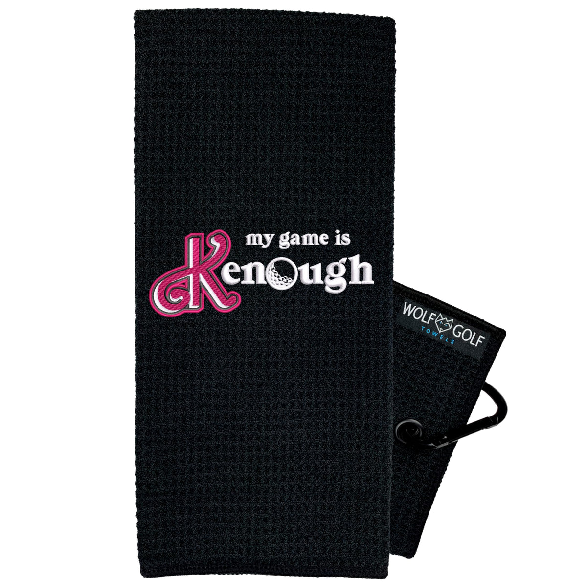Wolf That's What I Do - Embroidered Funny Golf Towel - Men's Golf Accessory & Gift