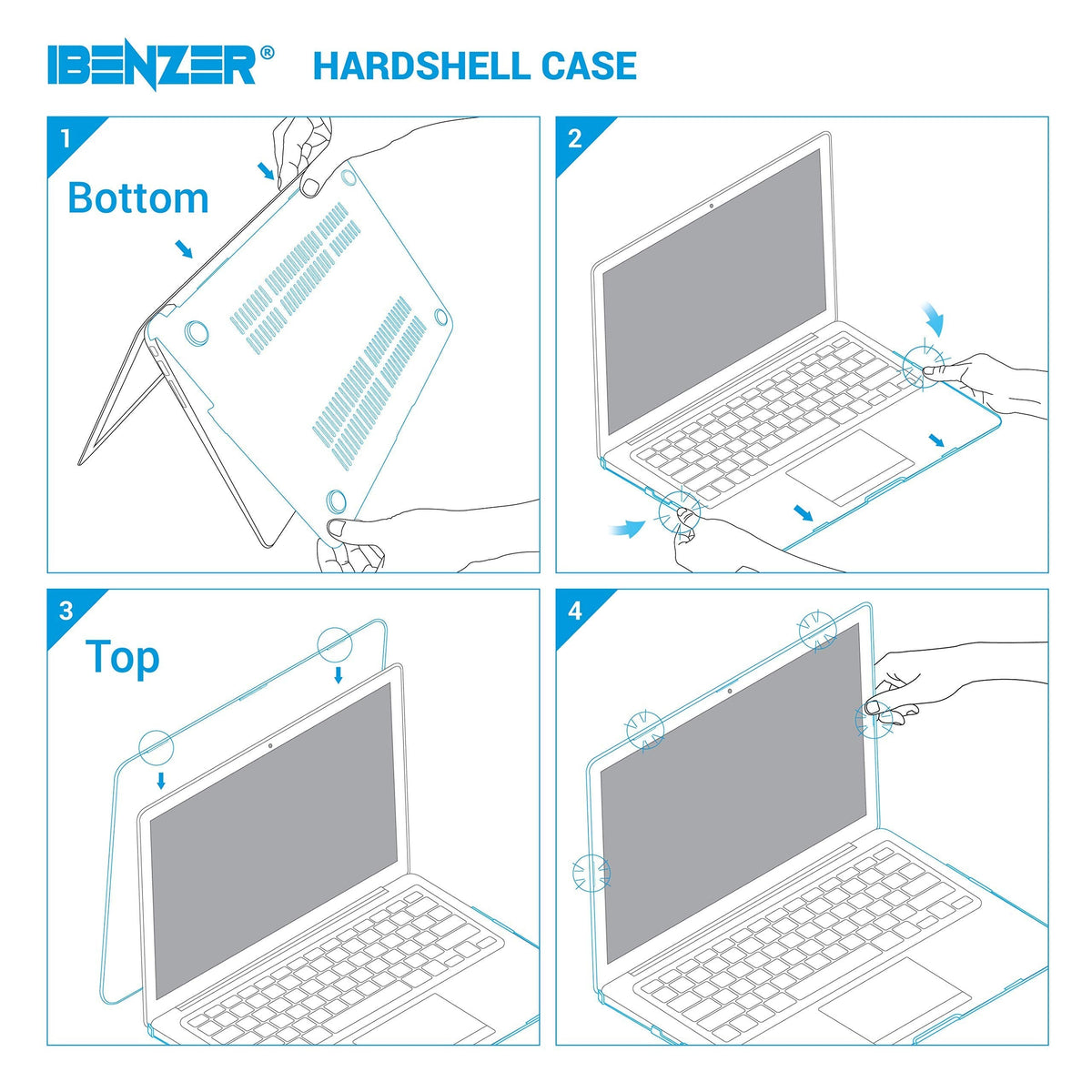 IBENZER Compatible with MacBook Pro 13 Inch Case 2015 2014 2013 end 2012 A1502 A1425, Hard Shell Case with Keyboard Cover for Old Version Apple Mac Pro Retina 13, Crystal Clear, R13CYCl+1 F