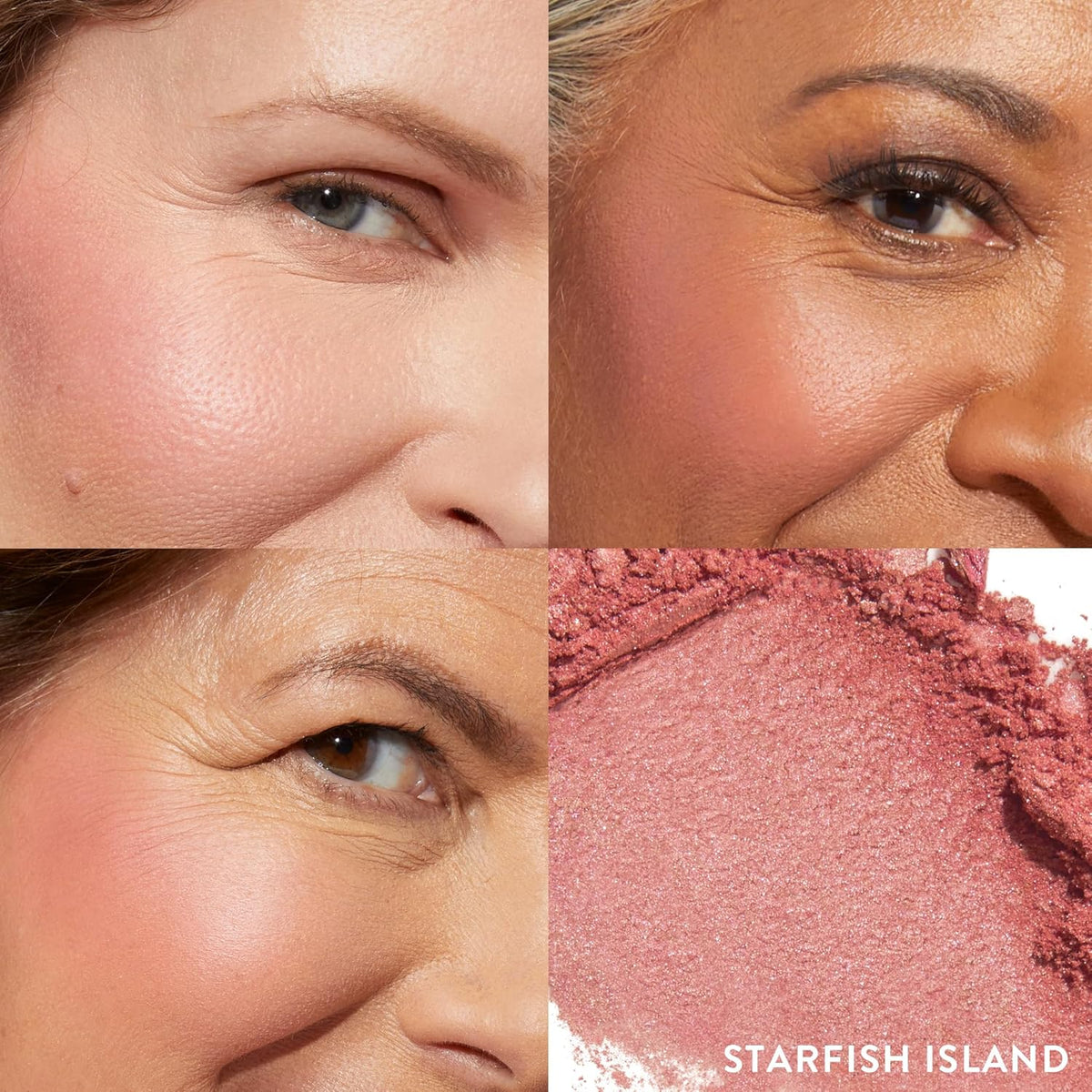 LAURA GELLER NEW YORK Baked Blush-n-Brighten Marbleized Blush + Angled Brush (08 Starfish Island, 47mm)
