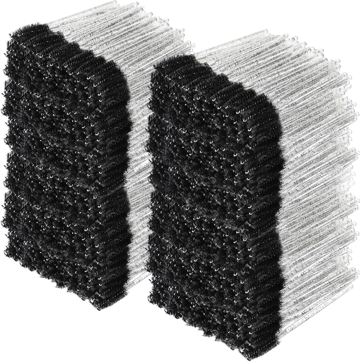 Skylety 1000 Pcs Disposable Mascara Wands Bulk Mascara Eyelash Brush Spoolies Makeup Applicator Eyelash Wands for Eye Lash Extension, Eyebrow Comb, 3.9 x 0.2 x 0.3 Inch (Black,Glitter)
