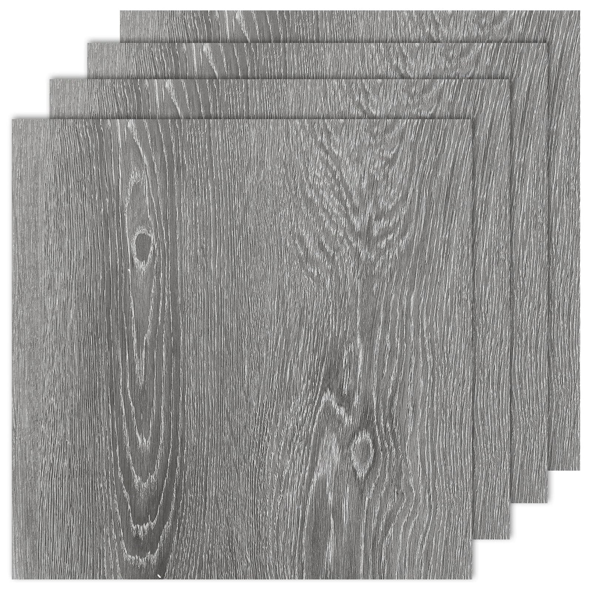 AKOLAFE 40 Sheet Vinyl Flooring 12 x 12 Peel and Stick Floor Tile Waterproof Clearance Vinyl Floor Tiles Wood Grey Self Adhesive Floor Tiles Sticky Laminate Flooring for Bathroom Kitchen Basement RV